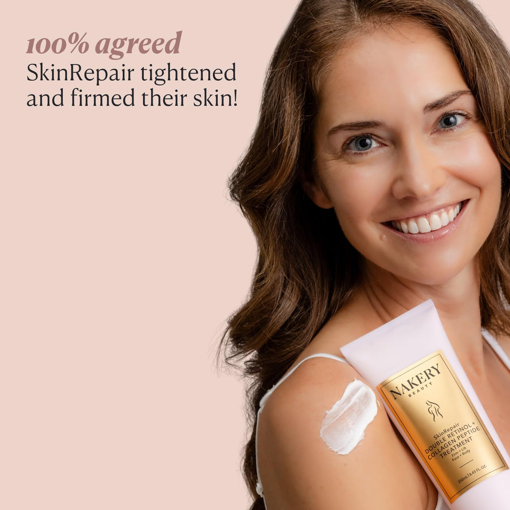 Emballage élégant de Nakery Crème Retinol, facile à transporter.