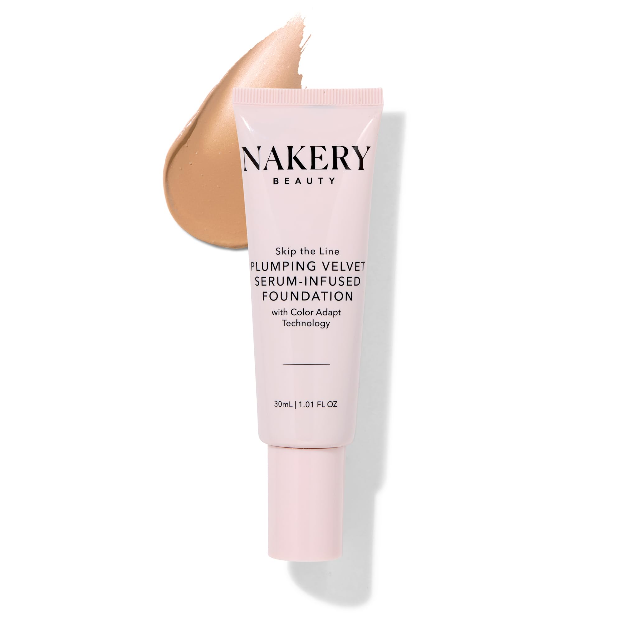 Nakery fond de teint 5-en-1 en bouteille pour une application naturelle.