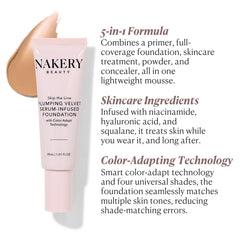 Texture mousse légère de Nakery se dépose facilement sur la peau.