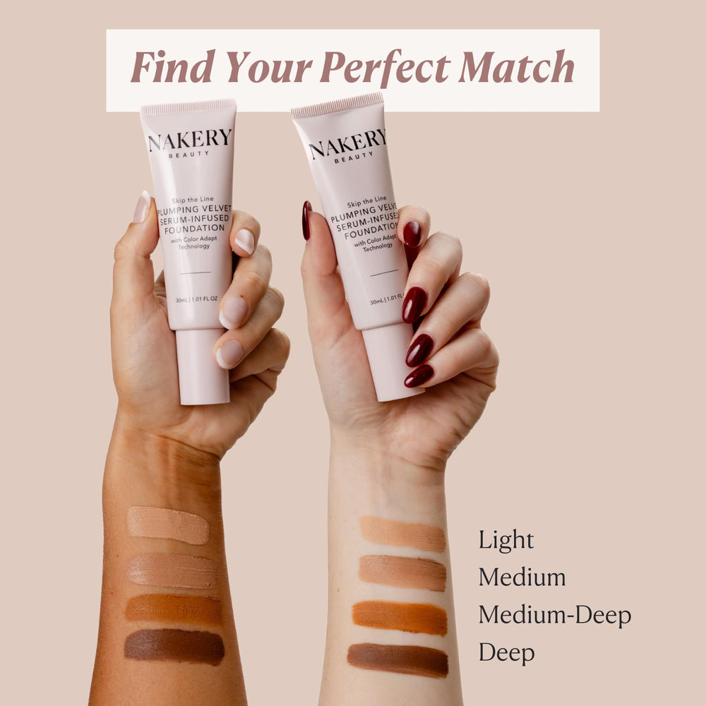 Finition mate et tenue durable avec Nakery sur le visage.