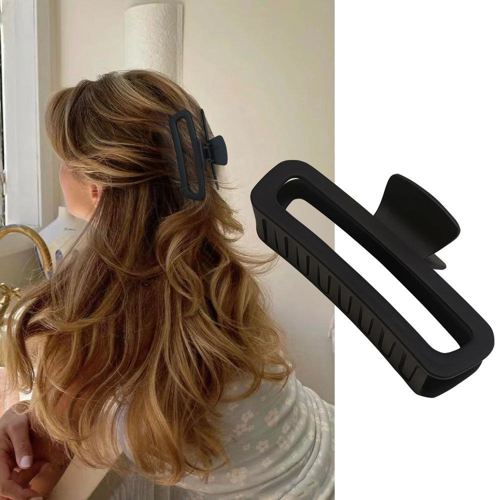 Nalodu pinces cheveux rectangle XL ouverture forte, démonstration du ressort puissant.