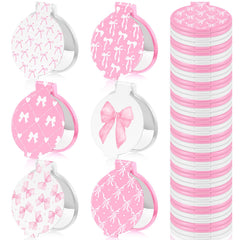 Namalu Miroir Coquette Noeud Rose Poche: parfait pour retouches rapides en déplacement.