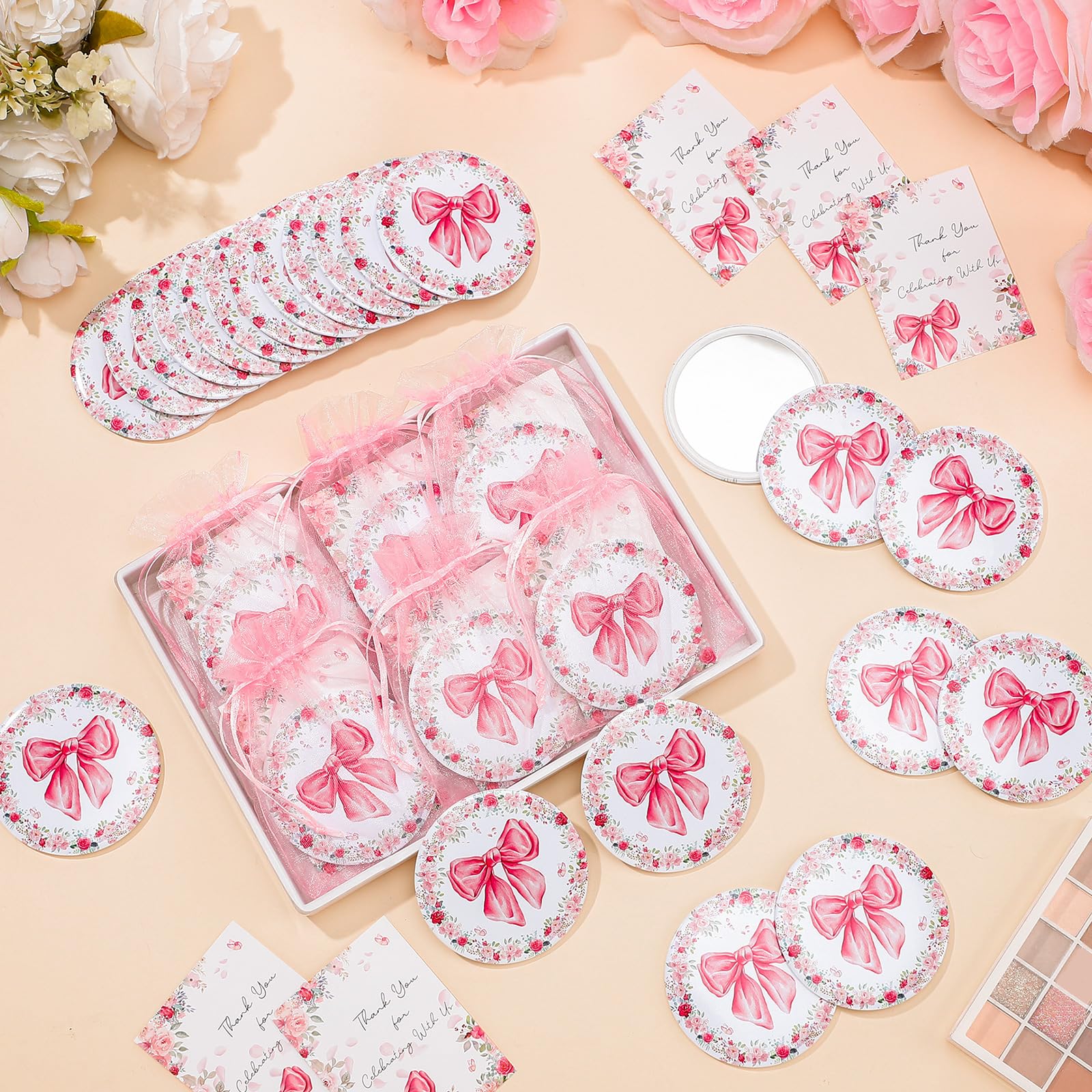 Namalu miroir de poche pratique, idéal pour retoucher le maquillage lors d'une soirée.