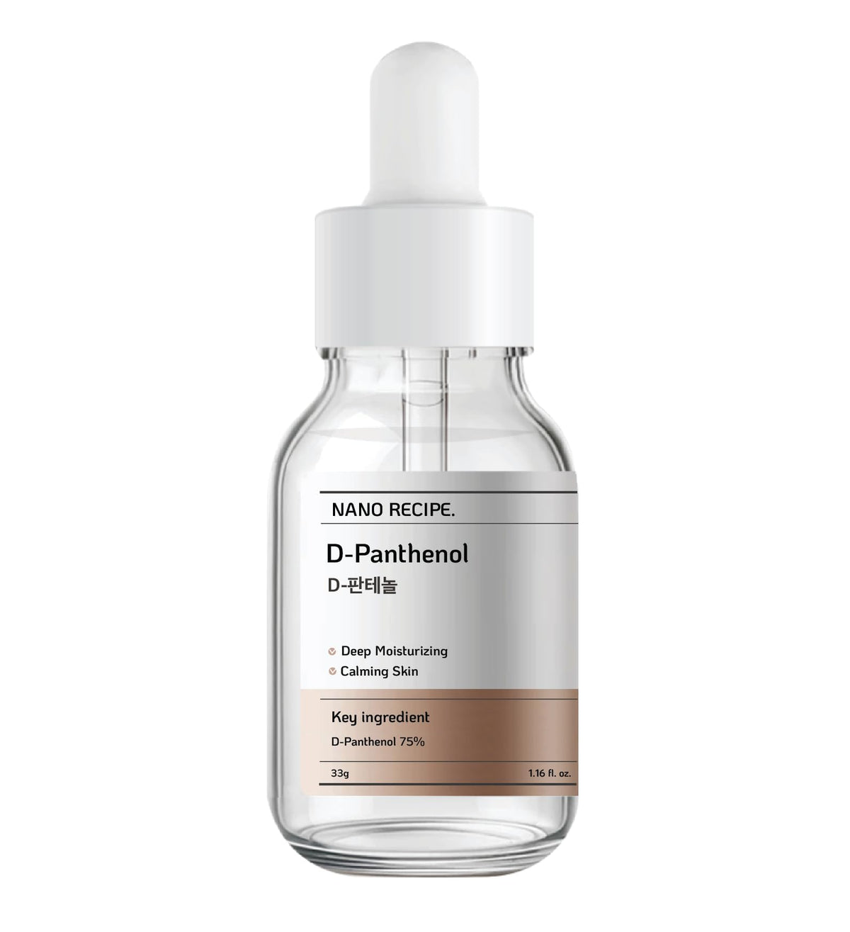 Nano Recipe D-Panthenol, flacon hydratant pour peau et cheveux