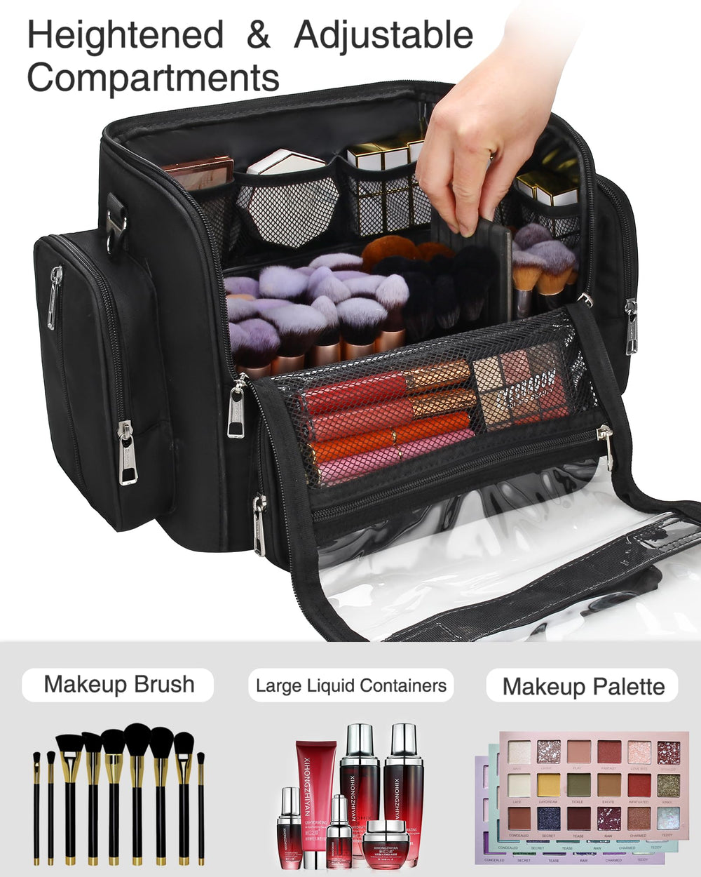 NAONAYA diviseurs reglables, maximise l'organisation des pinceaux et accessoires.