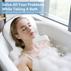 Naposeuo oreiller bain luxueux ventouses anti-glissement, maintien sûr.