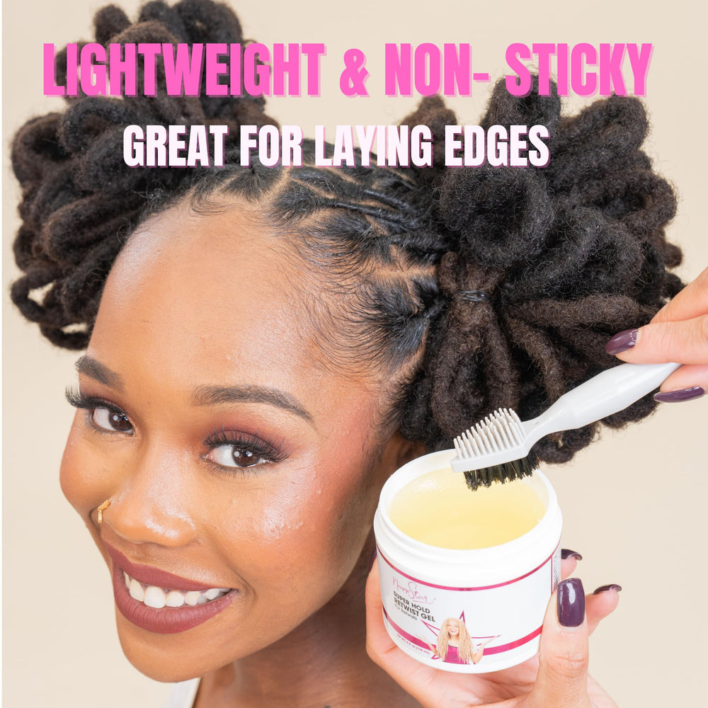 Application du gel sur les locs, NappStar, retwist efficace et bordures bien posées.
