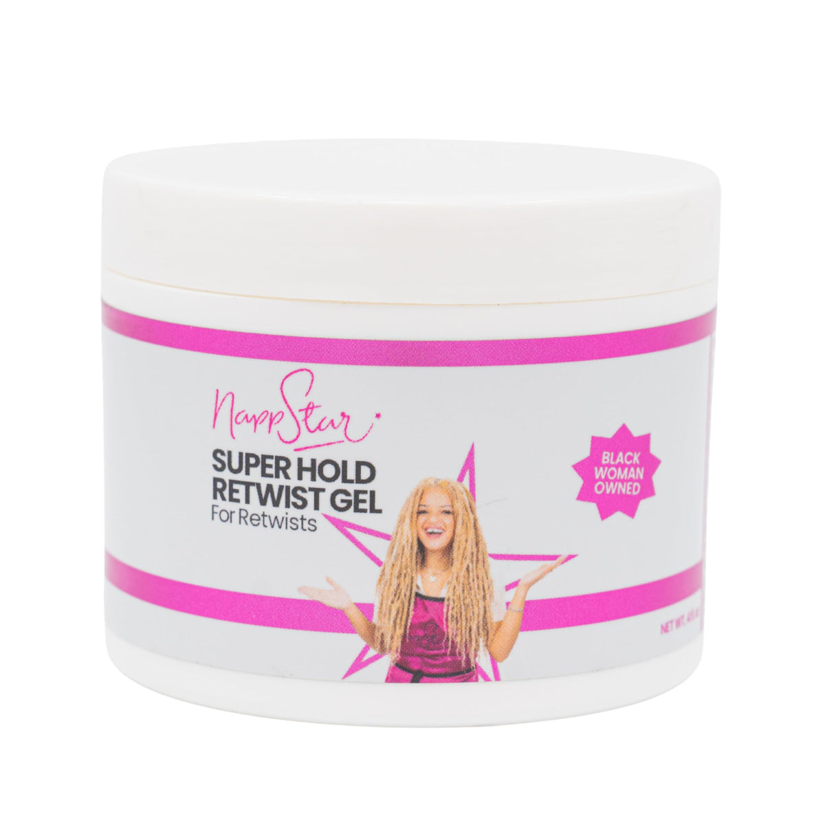 NappStar Gel Fixation Forte pour Locs et Contours, bouteille visible.