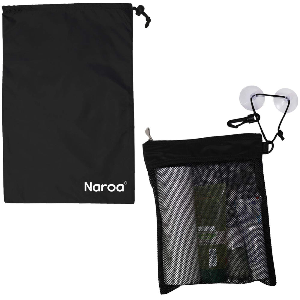 Naroa trousse de toilette étanche ouverte, rangement pratique en voyage.