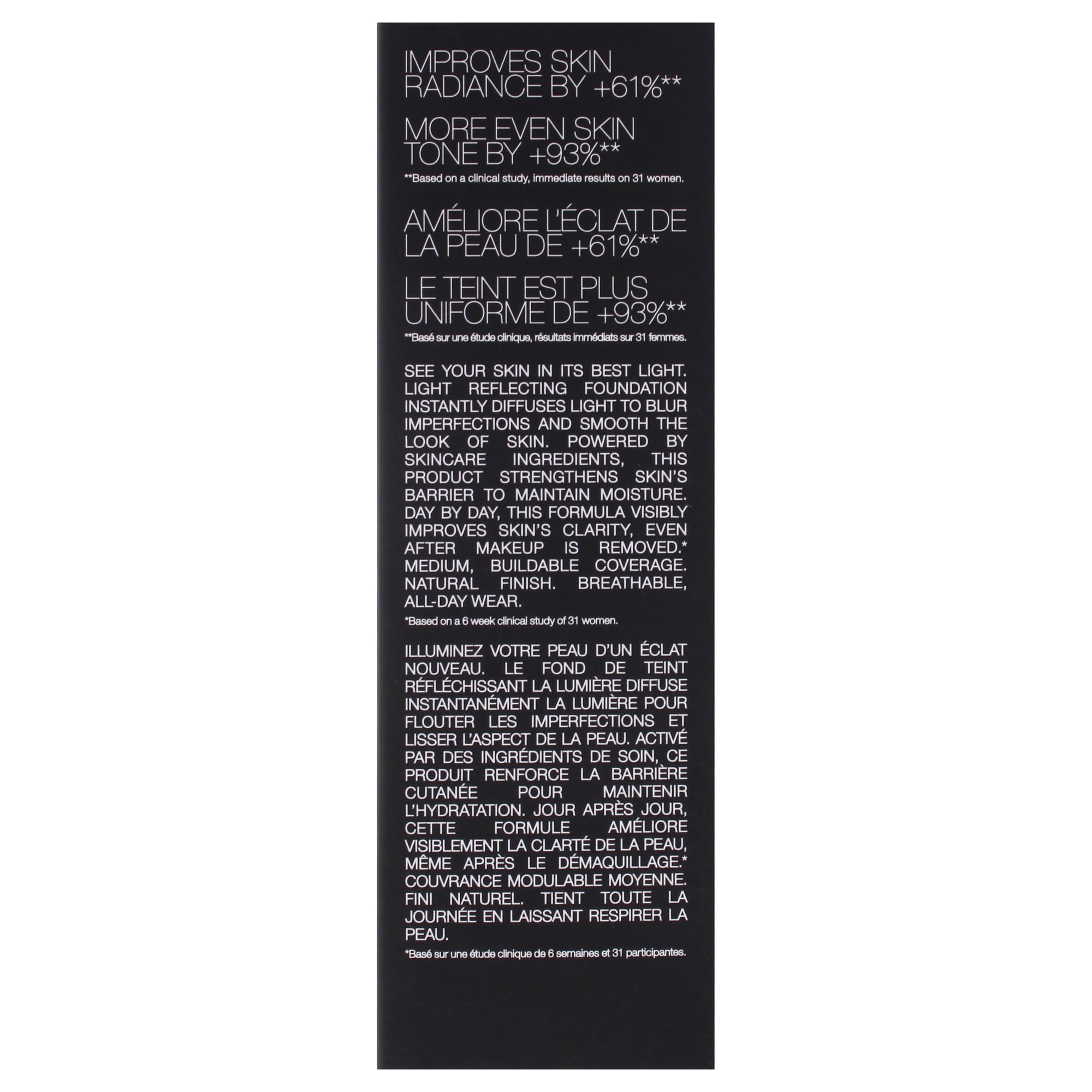 Texture satinée du fond de teint NARS M2 Santa Fe pour peau normale à sèche