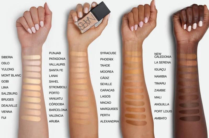 Texture lissante du fond NARS L3.25 Lima sur la peau