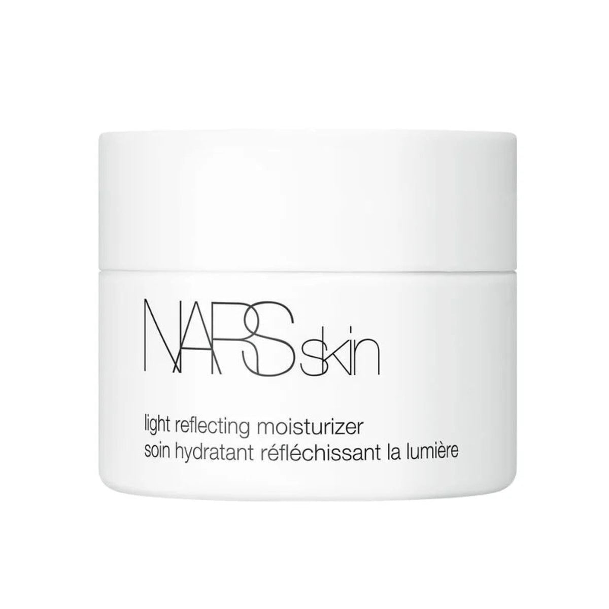 NARS Hydratant Réfléchissant à la Lumière dans une bouteille glacée, hydratation légère pour peau lumineuse.