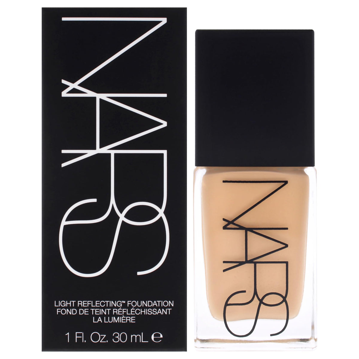 Fond de teint NARS Light Reflecting Patagonia – bouteille élégante pour une application précise.