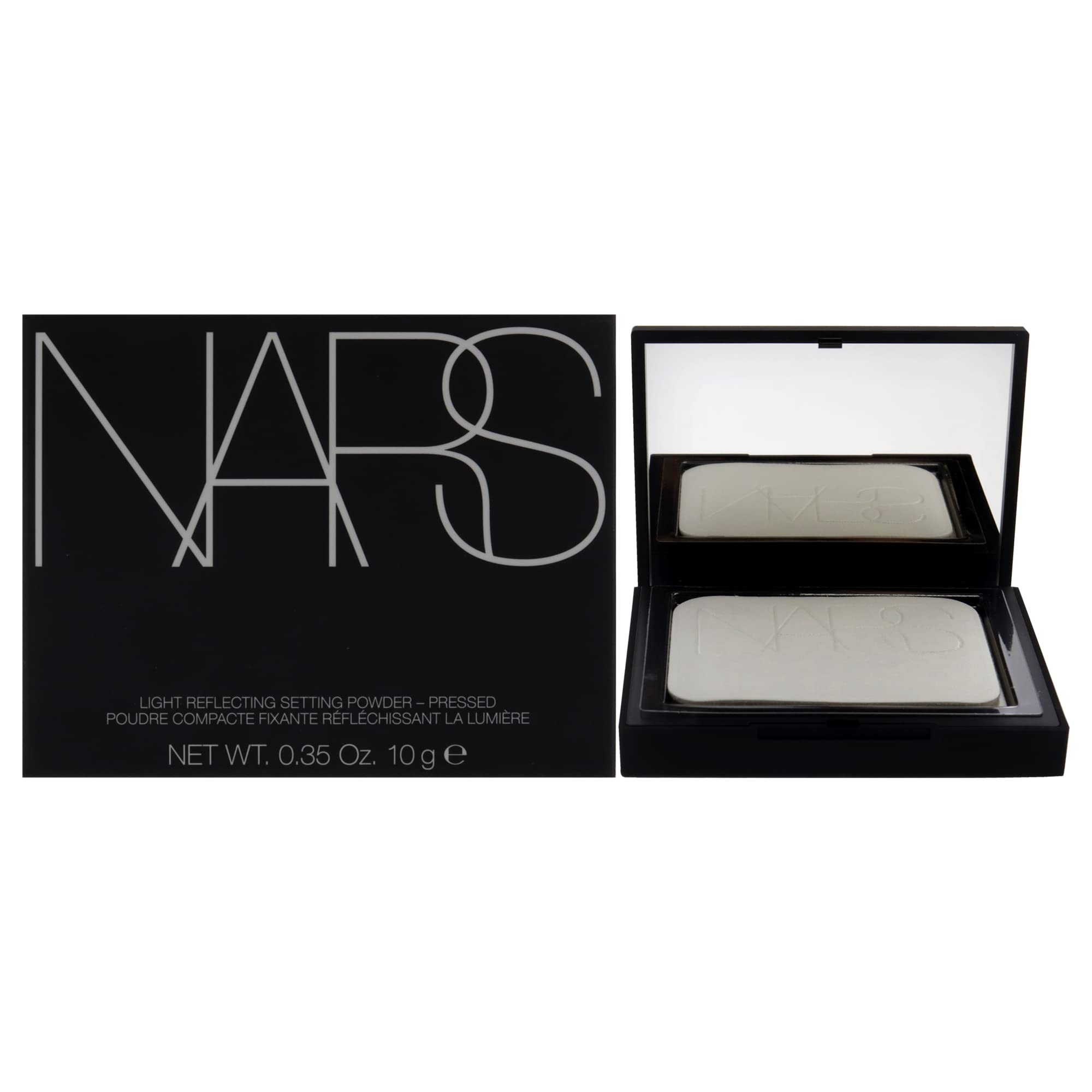 Poudre Cristal Translucide de NARS dans son compact pour un glow naturel.