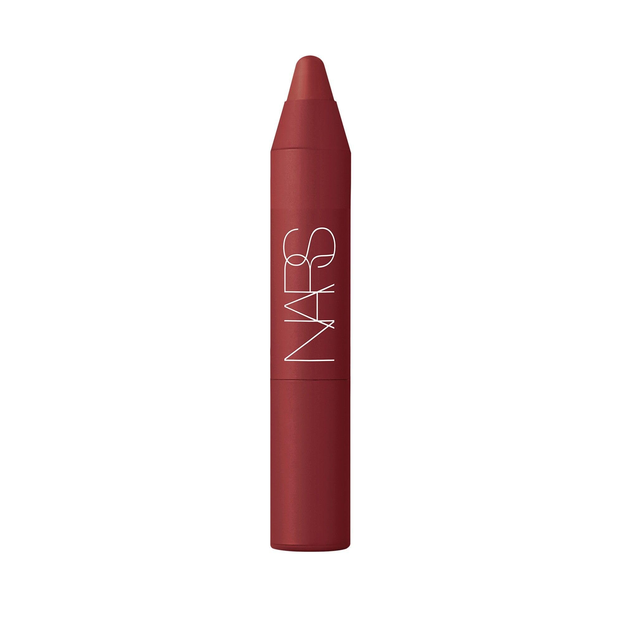 Crayon à lèvres NARS Powermatte Cruella, mini format voyage, couleur dense et tenue longue.