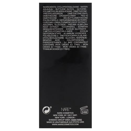 NARS Sheer Glow Foundation éclat naturel — teint unifié et léger
