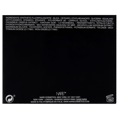 Teinte translucide NARS adaptée pour peaux claires à moyennes sans reflet blanc.