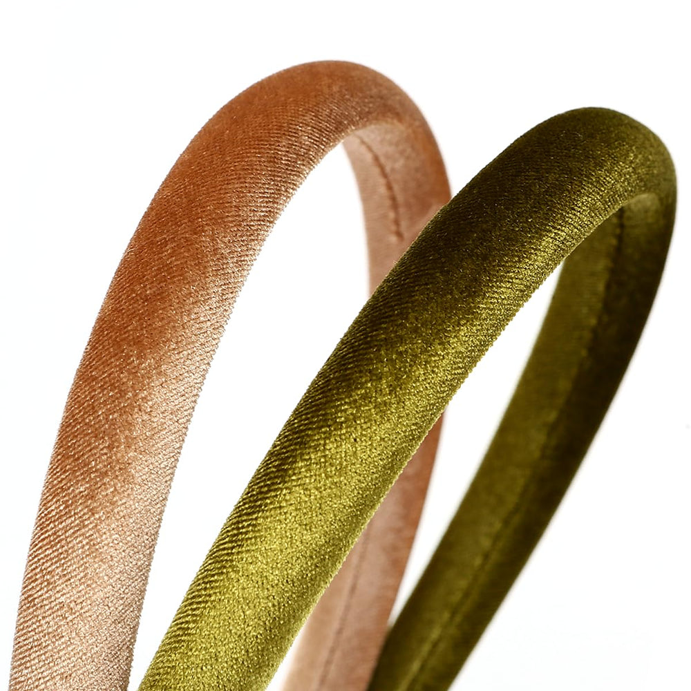 Bandeau velours Naruning rose poudre – toucher doux pour un confort quotidien.