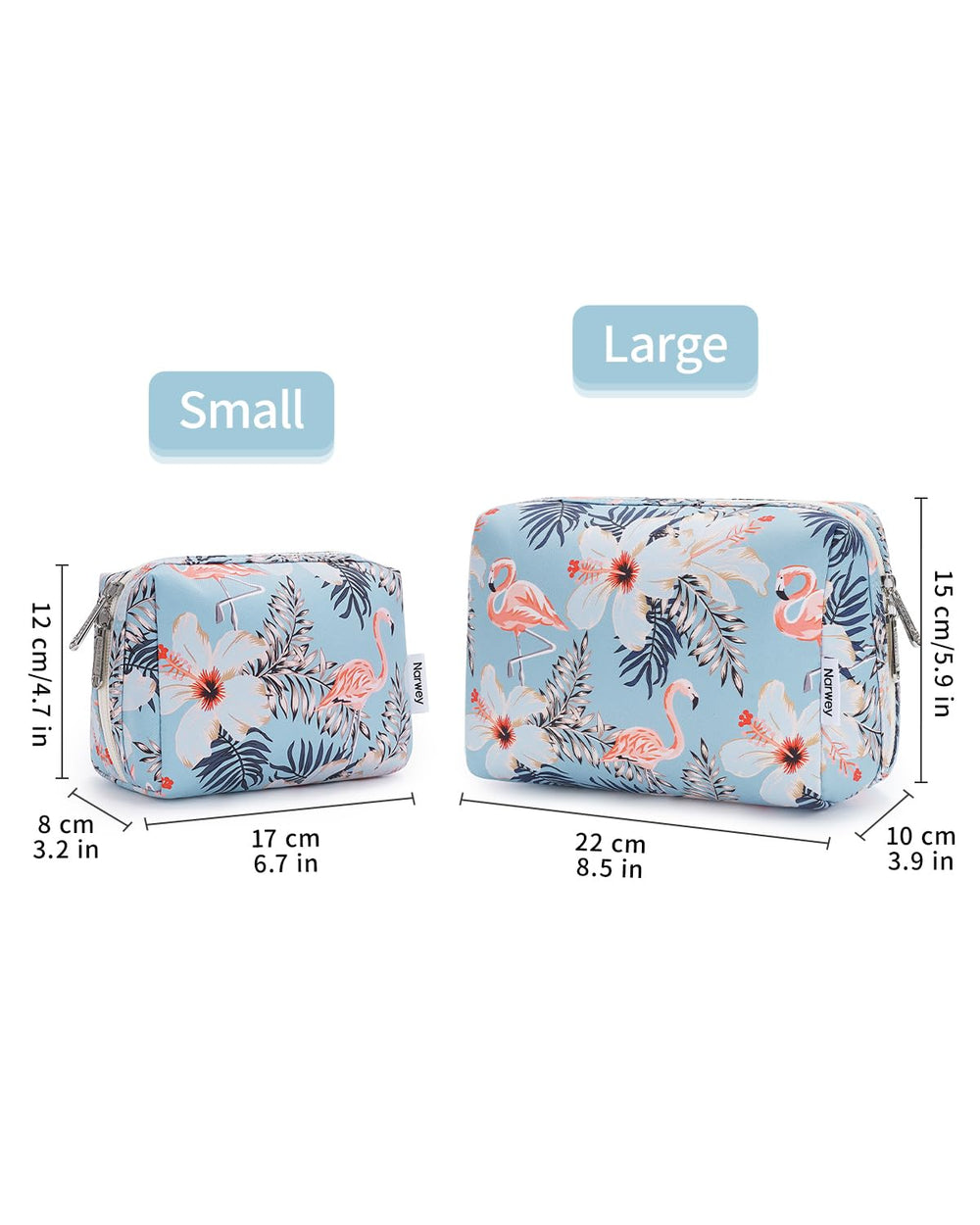 Narwey motif flamant bleu et couleurs vibrantes pour égayer vos déplacements.