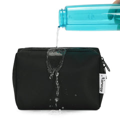 Narwey dimensions sac cosmétiques noir : taille idéale pour voyages.