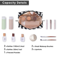 Narwey étui-maquillage-poches-interieures, organisation claire pour vos produits.