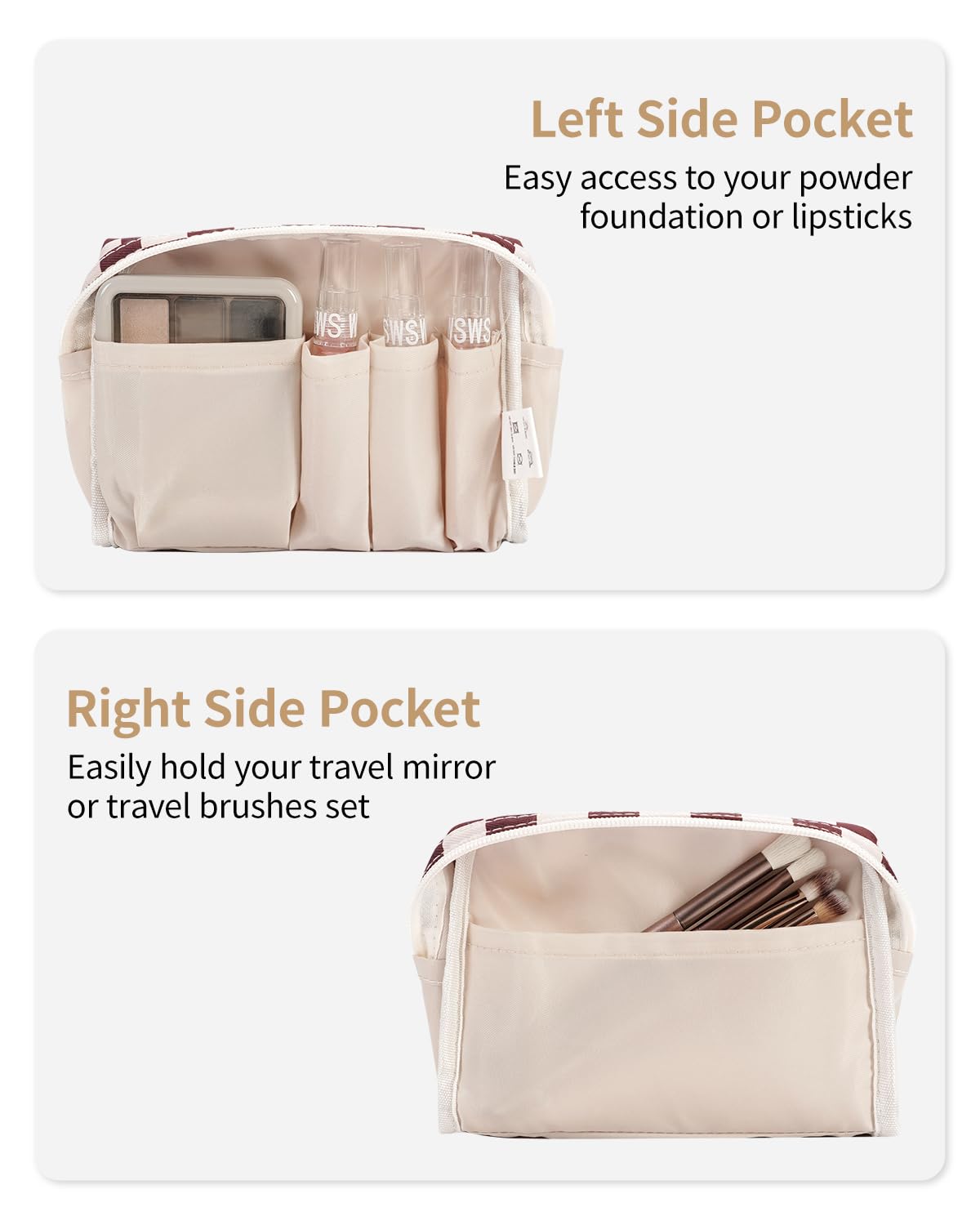 Fermetures lisses et zips durables pour une ouverture fiable.