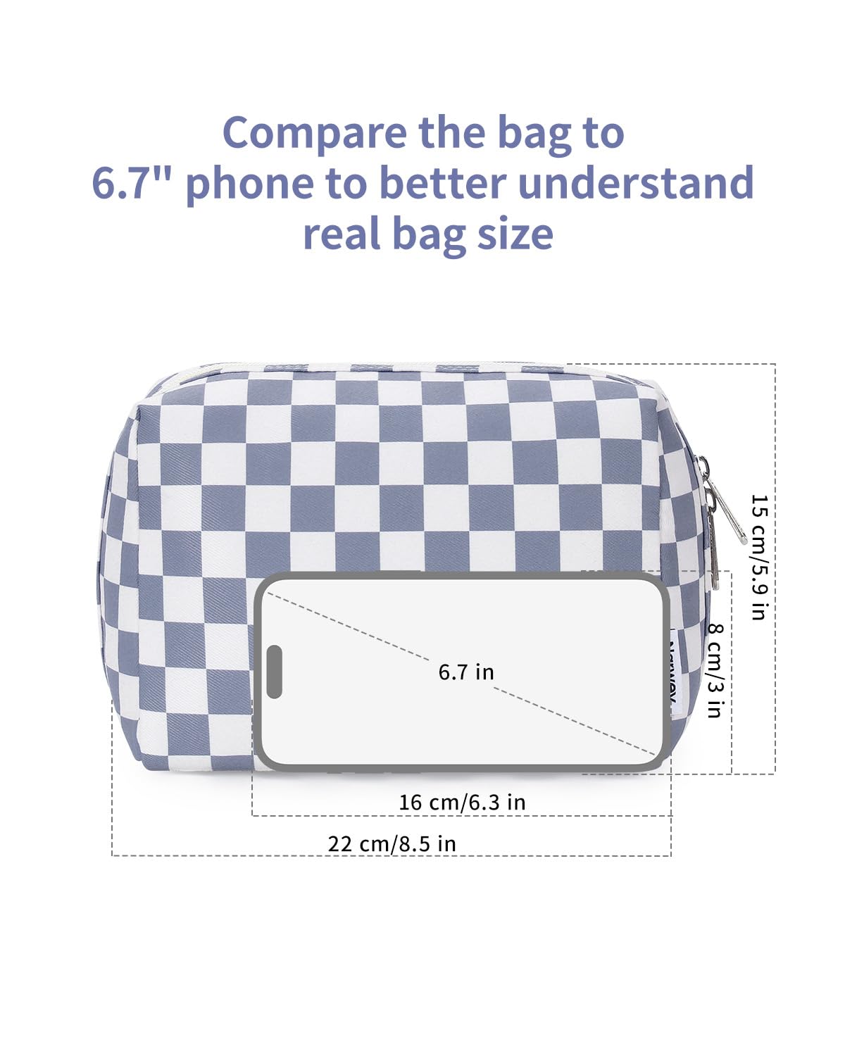 Narwey sac Checkered, tissu résistant à l'eau protège le matériel en déplacement.