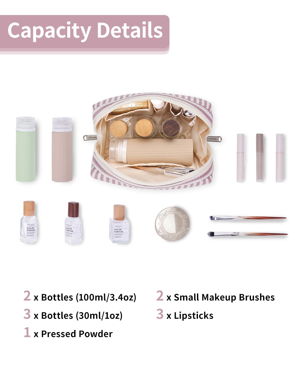 Organisation intérieure Narwey à 5 poches pour maquillage