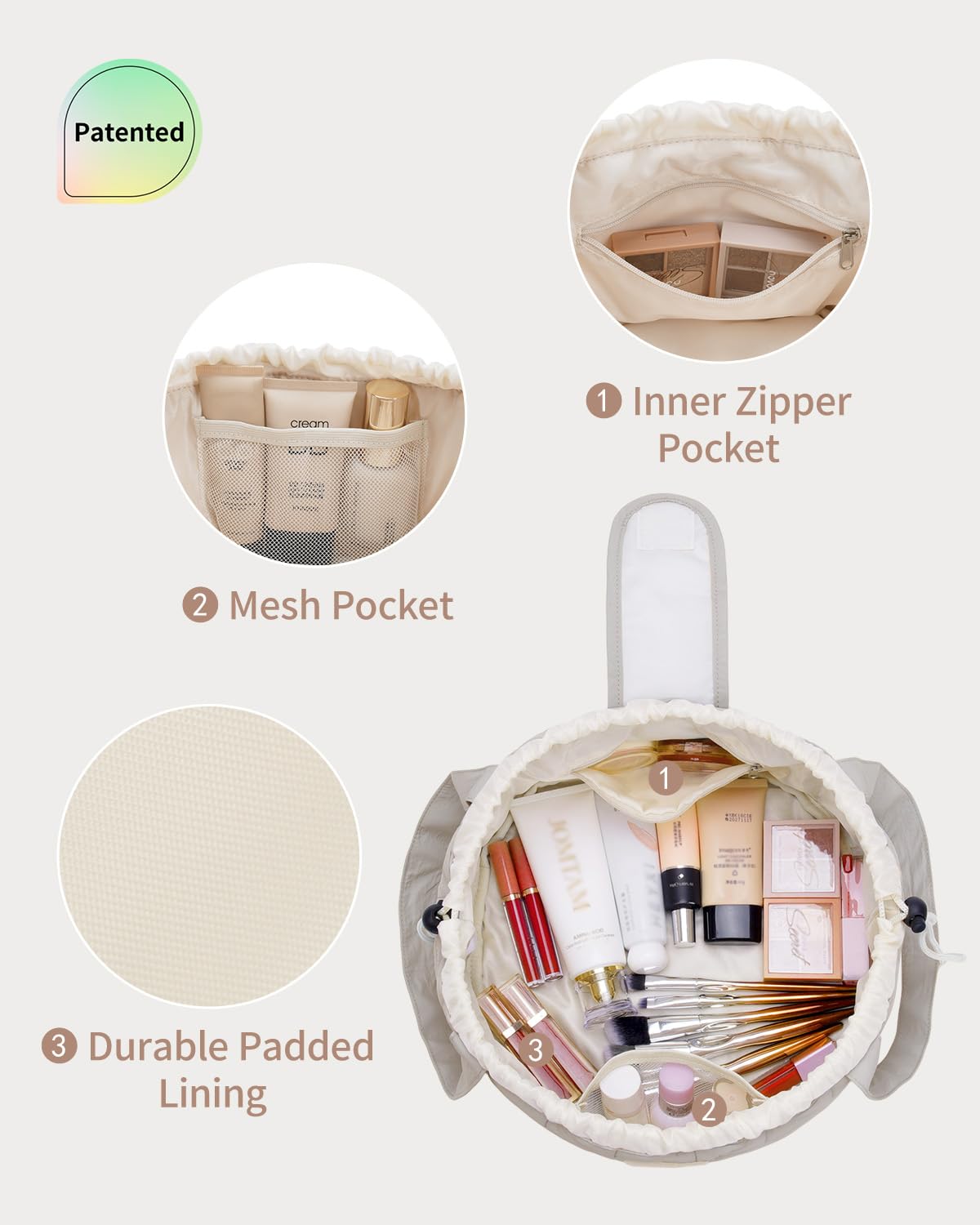 Narwey organiseur-maquillage intérieur, accès rapide à vos essentiels.