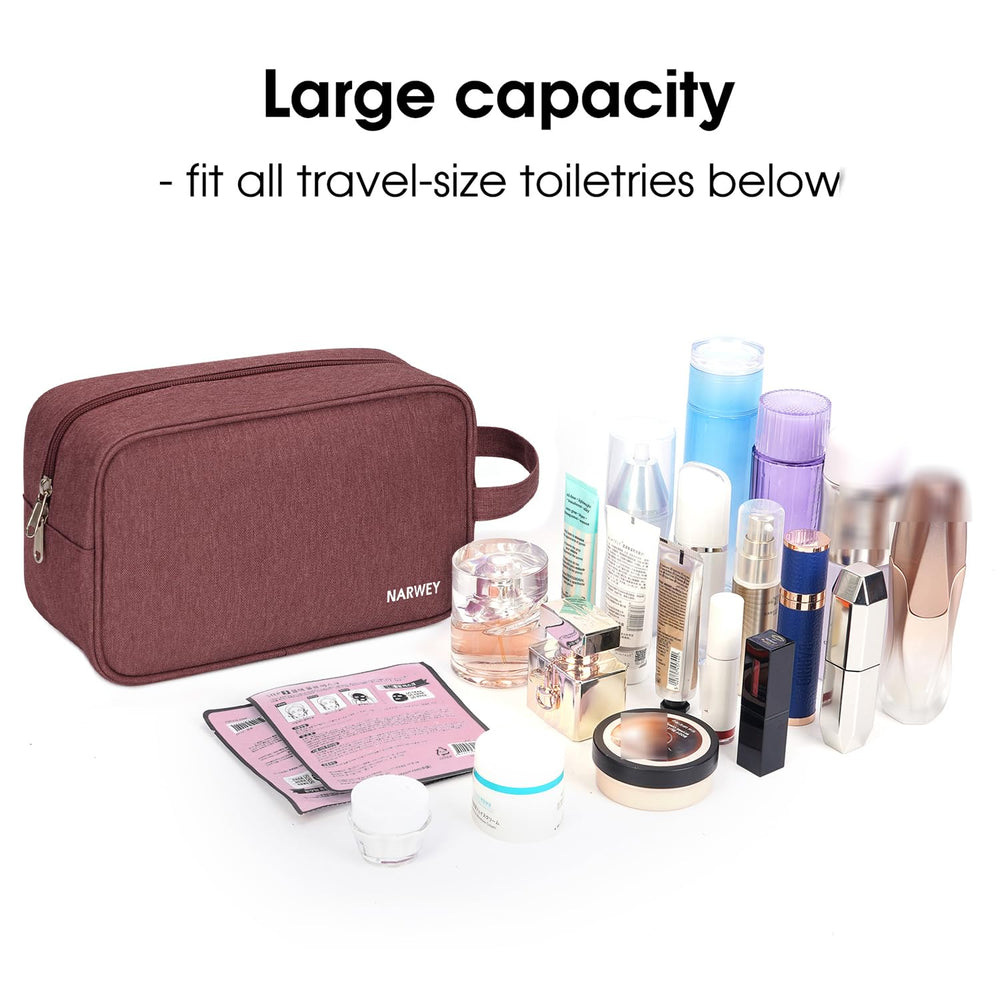 Ouverture large Narwey sac toilette, rangement sans renversement
