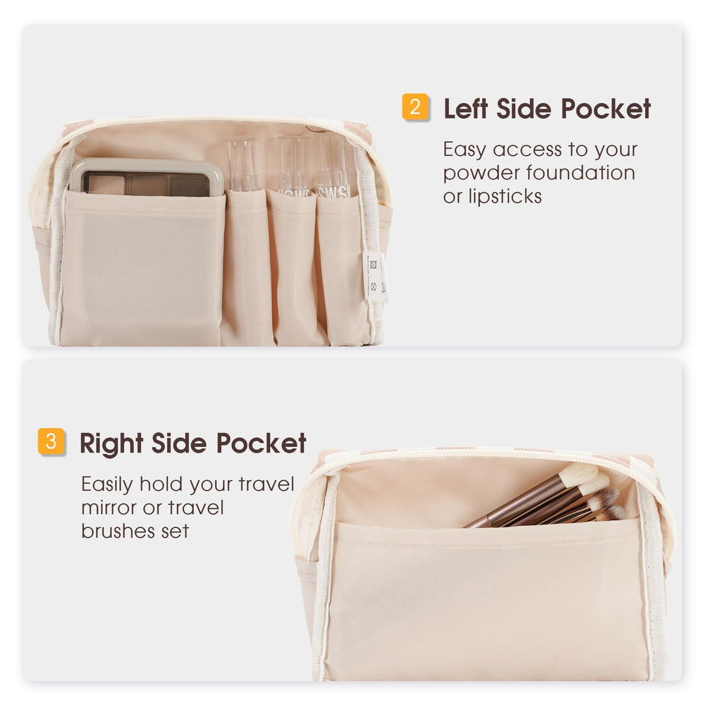 Narwey petit sac zip maquillage, ideal pour sac a main.