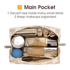 Narwey pochette cosmetique durable etanche, protection contre les eclaboussures.