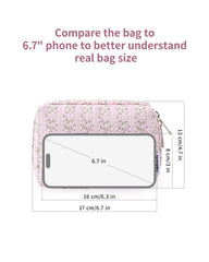 Narwey pochette maquillage durable etanche: tissu résistant et protection des articles.