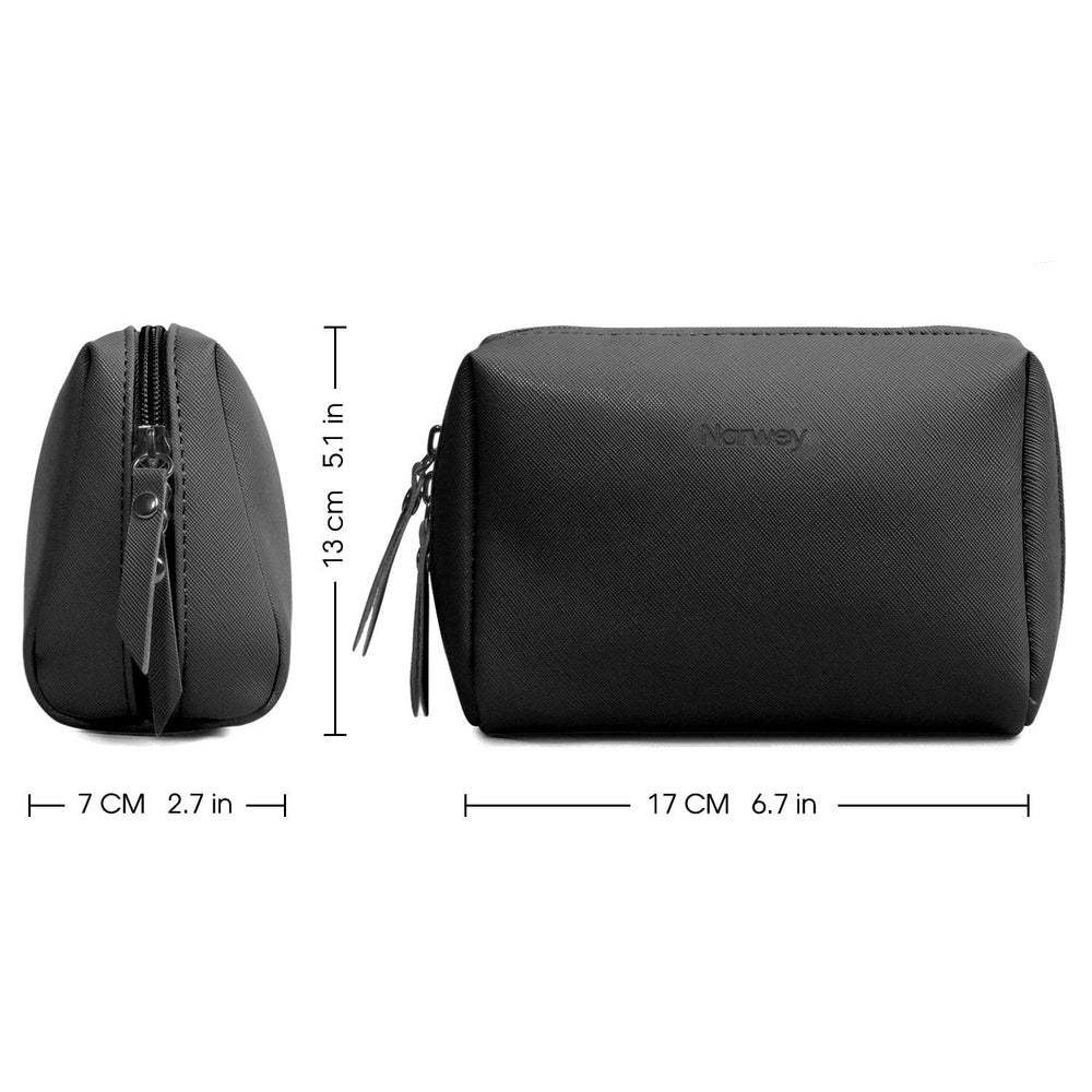 Pochette Narwey maquillage petite noir idéale pour voyage quotidien.