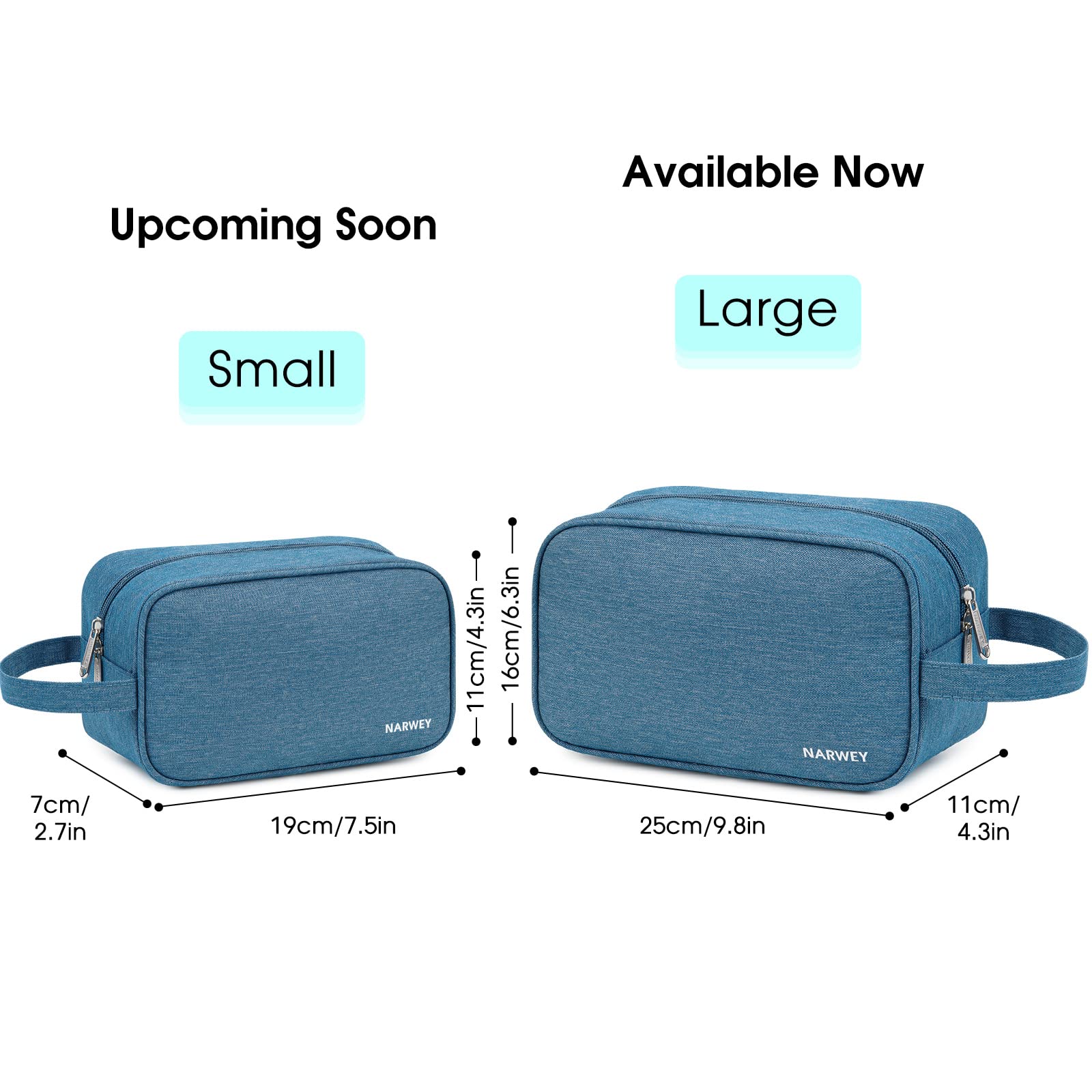 Narwey porte-sac toilette avec poignée latérale robuste pour les déplacements.