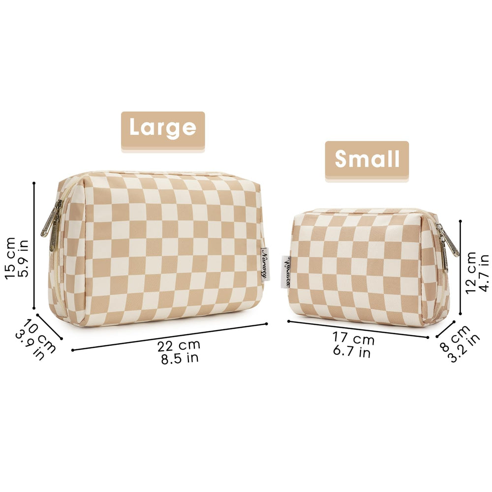 Narwey sac maquillage à motif carreaux idée cadeau parfaite pour elle.