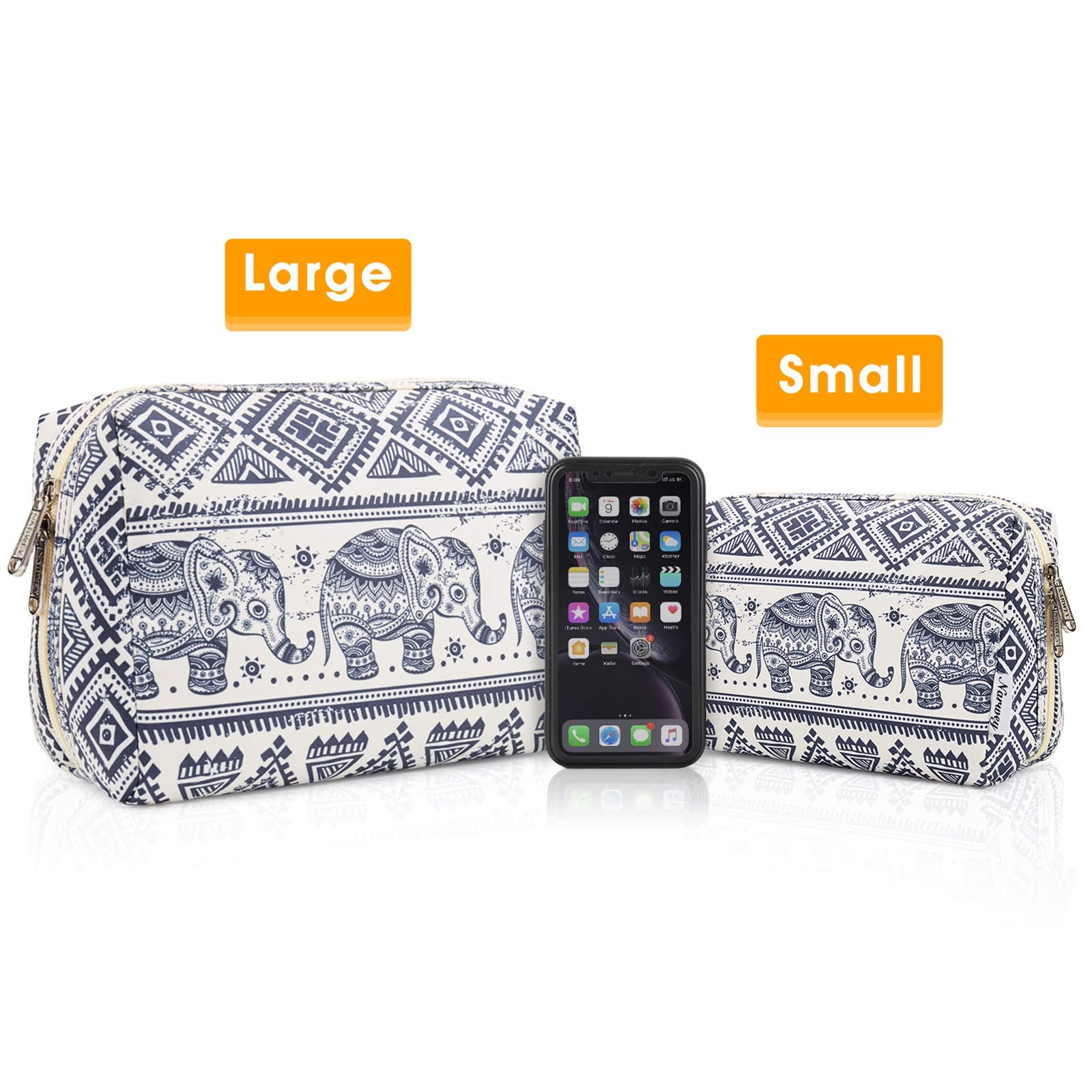 Sac Narwey Maquillage Éléphant Grand — couleurs et motifs vibrants pour un style personnel.