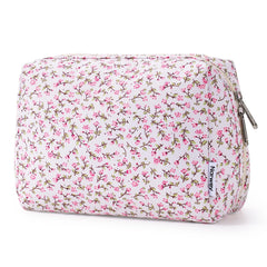 Narwey sac-maquillage floral grande - vue d'ensemble pratique pour voyager léger.