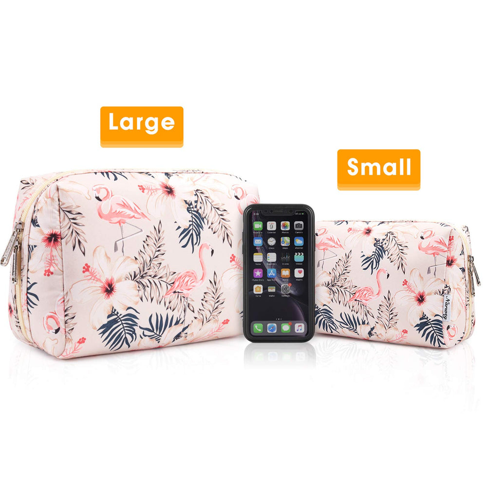 Design durable Narwey beige flamant, pratique comme trousse de toilette de voyage.