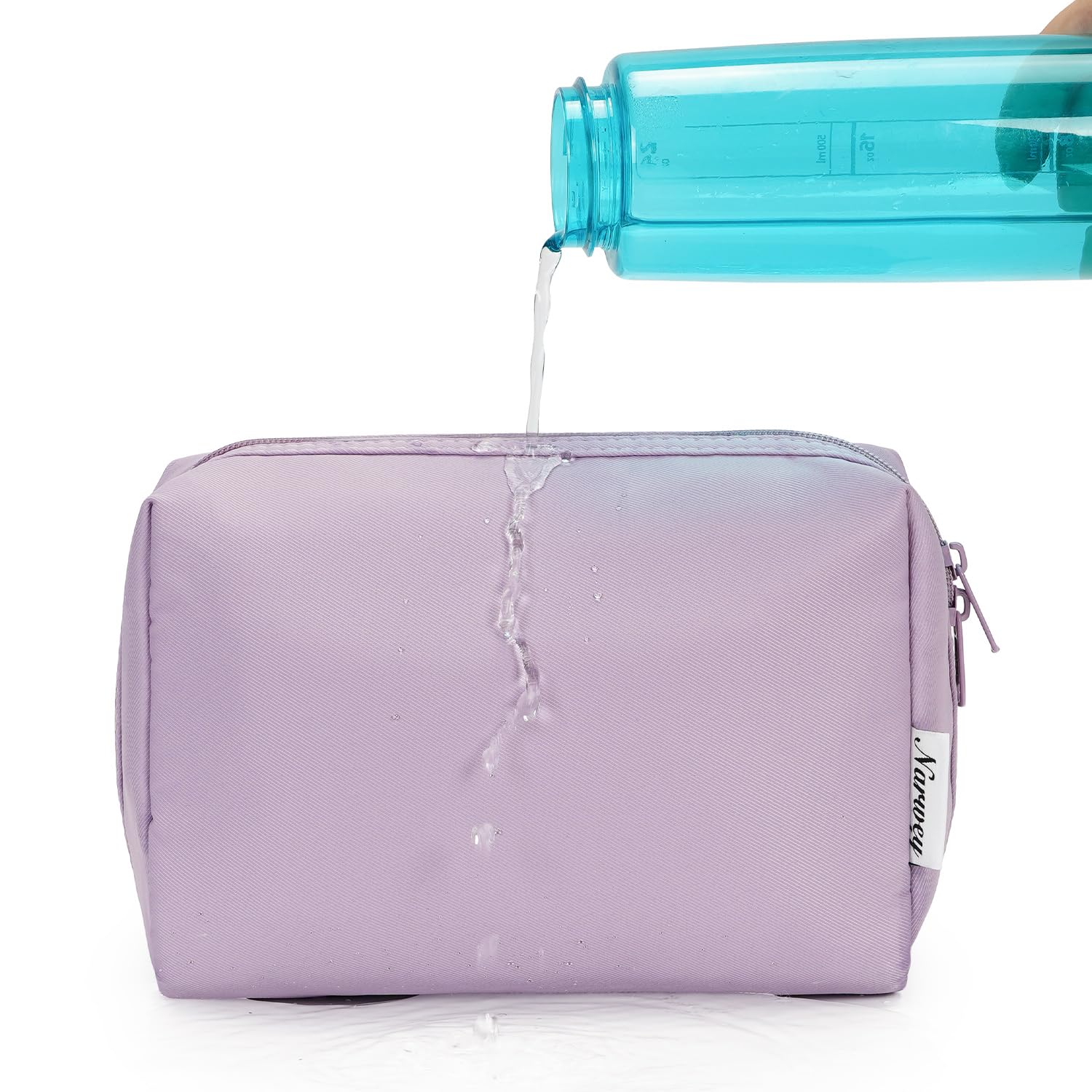 Narwey sac-maquillage grand violet fermetures durables pour voyage fiable.