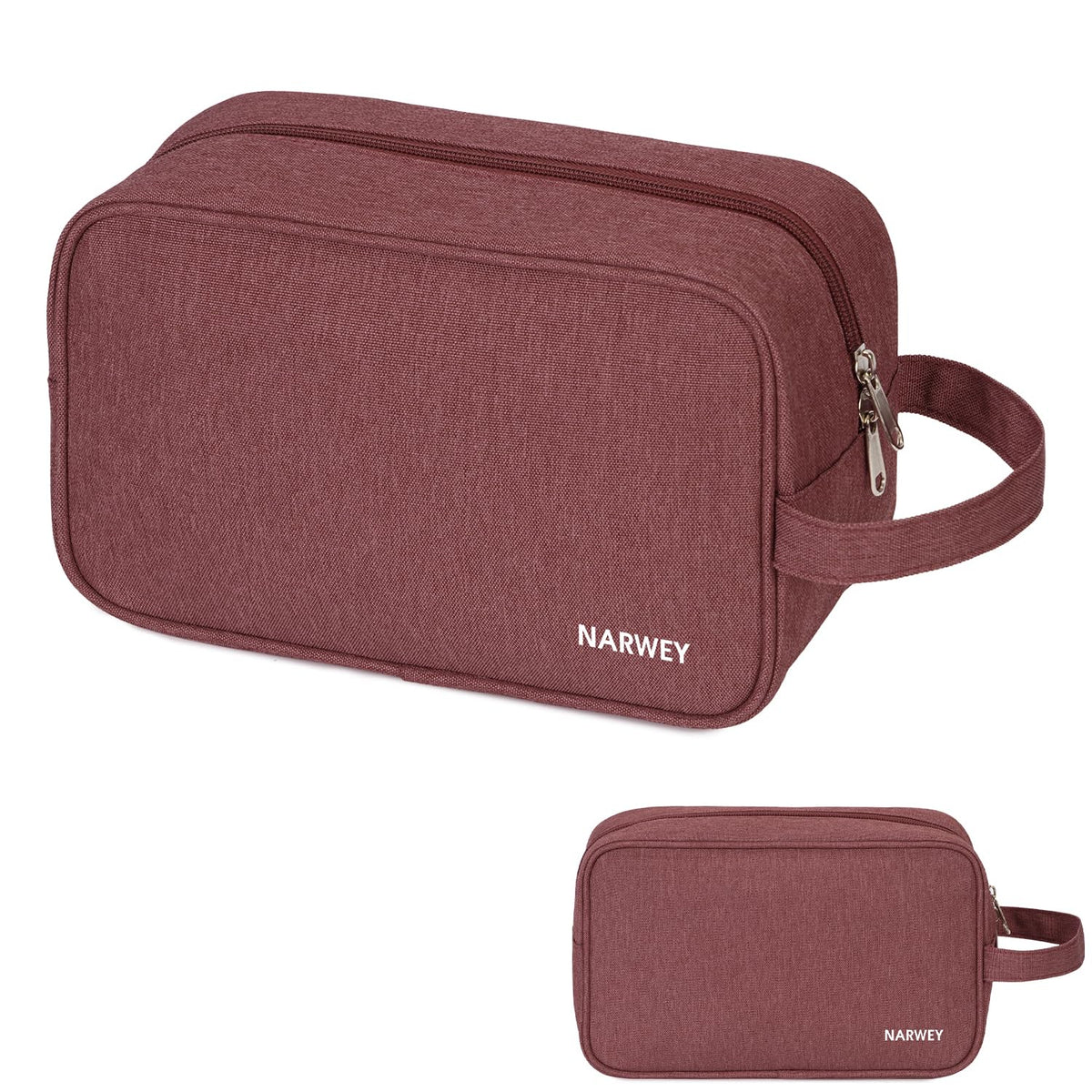 Sac Narwey de toilette rouge jujube, grand compartiment pratique pour les soins
