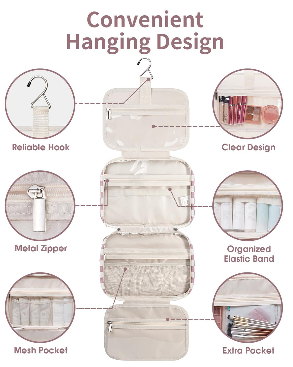 Narwey sac toilette voyage idéal pour voyages d'affaires, loisirs et sport.