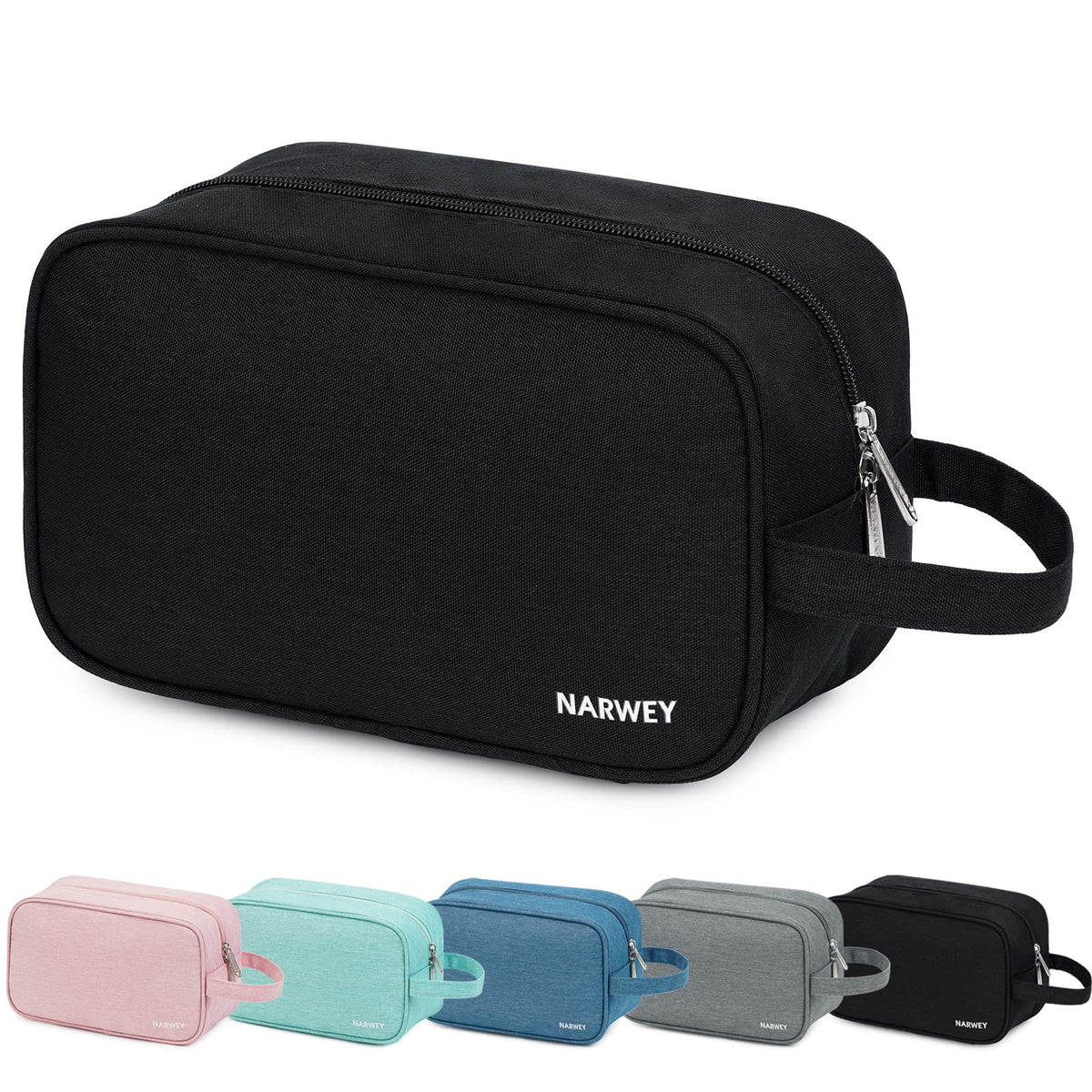 Narwey sac de toilette voyage noir, grande capacité pour vos indispensables.