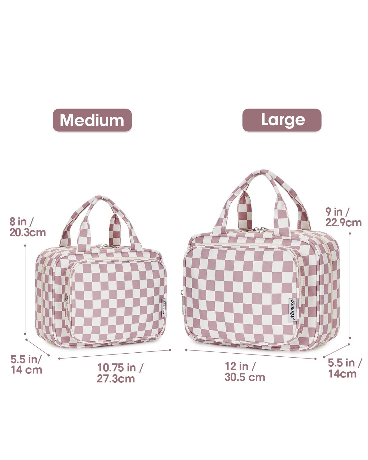 Narwey sac toilette voyage quatre poches pour rangement clair et rapide.
