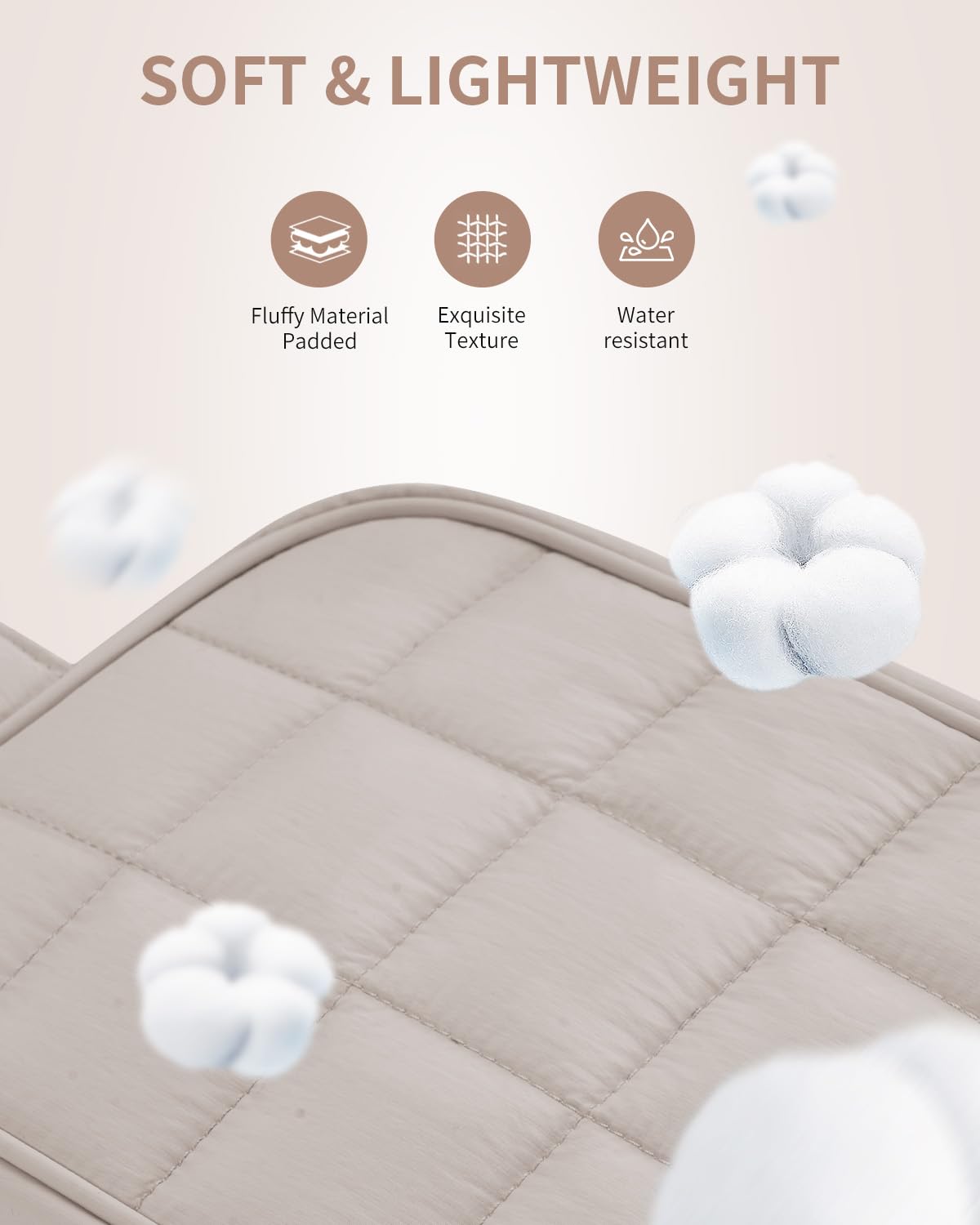Narwey sac-toilettes léger et résistant, parfait pour les produits quotidiens.