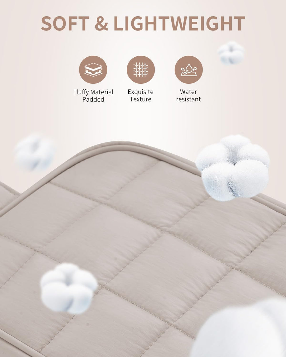 Narwey sac-toilettes léger et résistant, parfait pour les produits quotidiens.