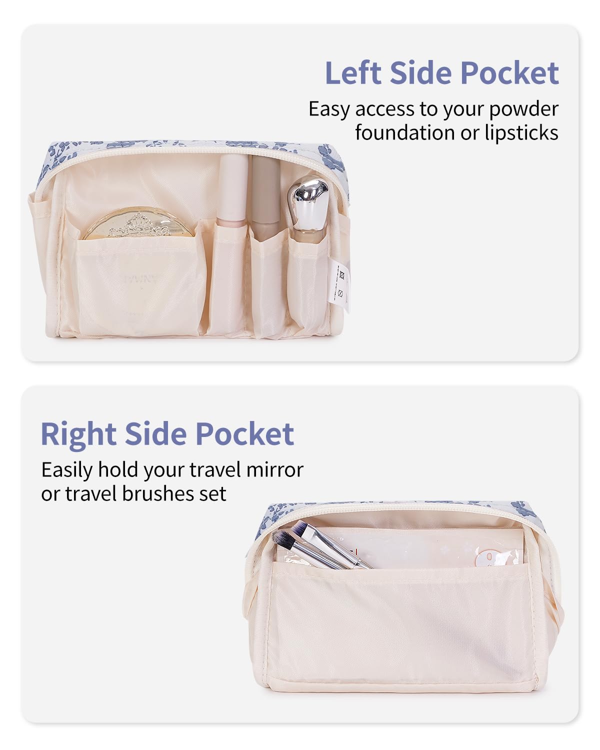 Narwey pochette durable avec tissu résistant à l'eau et fermetures solides.