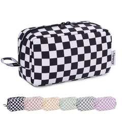 Trousse Narwey carreaux — extérieur élégant et léger pour voyage.