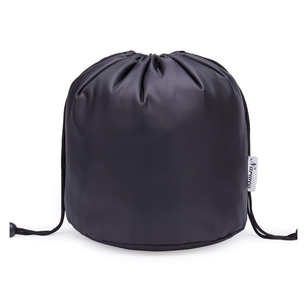 Narwey trousse maquillage cordon large noir interieur, organisation efficace avec poches mesh