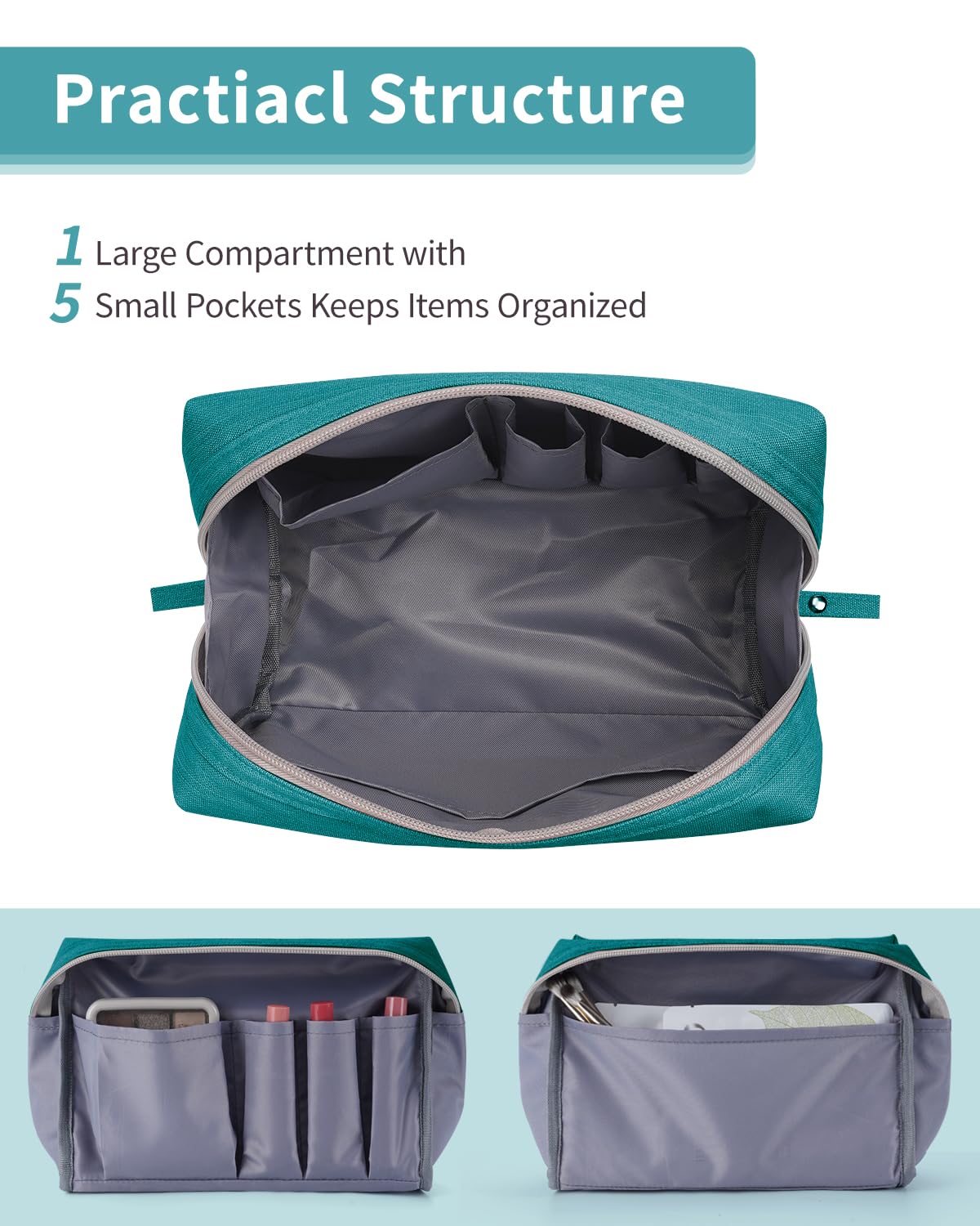 Narwey trousse bleu-vert tissu imperméable protège vos affaires en voyage
